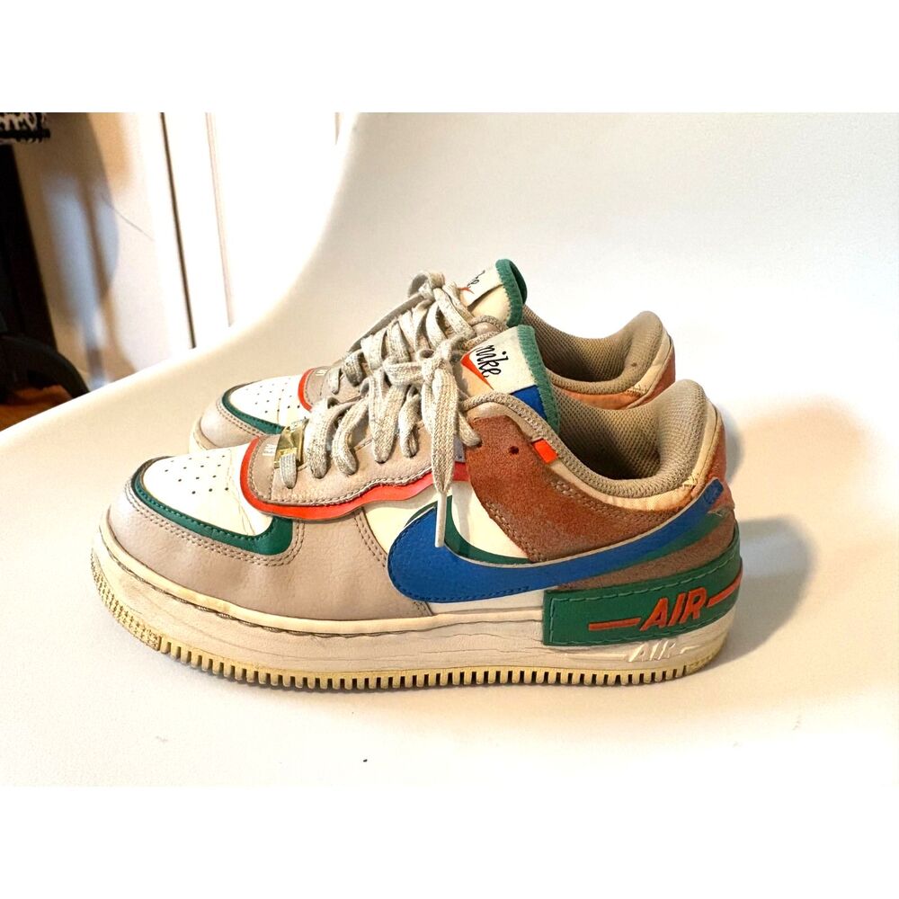 Nike Air Force 1 Shadow Womens Size 8.5 Multicolor Chunky Platform Sneakers AF1